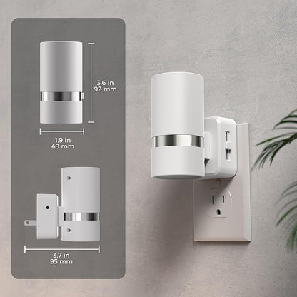 L LOHAS LED Night Lights Plug into Wall, Plug in Night Light with Light Sensor, Dimmable 0-100LM, Soft White 3000K, Wall Sconce-Style Design Night Light for Bedroom, Hallway, Stairs, 2 Pack