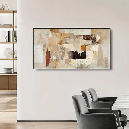 Large Wall Art, Black Metal Framed Canvas Prints, Waterproof Crystal Surface Artwork, Modern Minimalist Style Paintings for Bedroom Living Room Office Dining Room Hallway 29x58 Inches