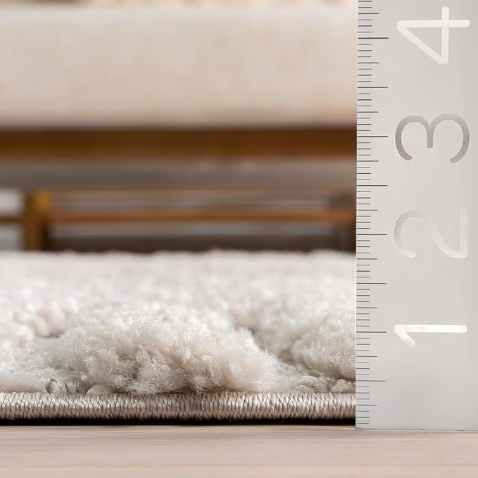Nuloom Risette Beige, 7'10" x 10', Geometric, Soft and Textured, High Traffic, Stain Resistant, Easy Clean, Durable Area Rug for Bedroom, Living Room, Dining Space, Den, Foyer, Entryway
