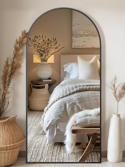 71"x32" Floor Mirror Full Length, Arched Full Length Mirror with Stand, Large Full Body Mirrors for Bedroom Living Room or Cloakroom Gold