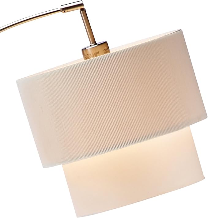 Adesso 3029-12 Gala Floor Lamp, 66-71 in, 150W Incandescent/CFL, Brushed Steel, 1 Arc Lamp