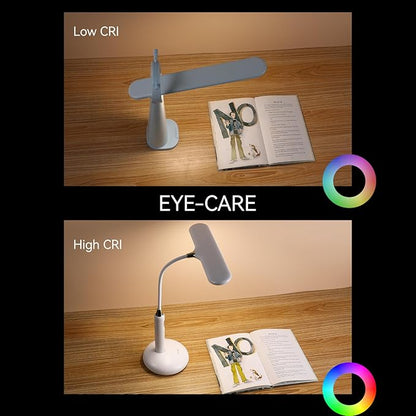 VAVOFO LED Desk Lamp 6778B - Touch Control, Adjustable 2700-7000K Color Temperature, 700 Lumens, 360° Flexible Gooseneck, USB-C Charging, 2.5hrs Cordless, Eye-Caring Light (White)