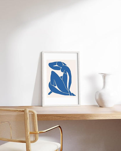 HAUS AND HUES White Oak Picture Frame 12x18 - Standalone Natural Frame for Posters (Set of 1)