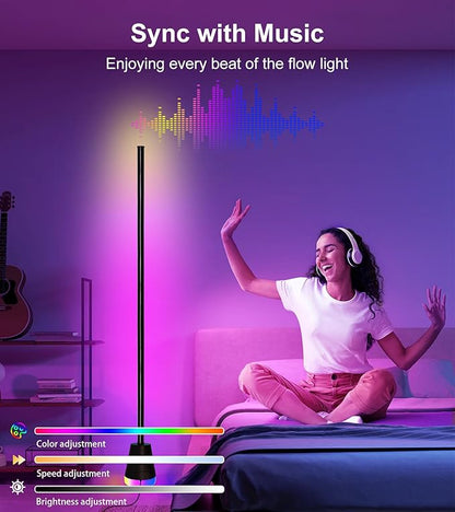 Ericlin 2Pcs Corner Floor Lamp,Smart RGB LED Corner Lamp with App and Remote Control,16 Million Colors & 68+ Scene,Music Sync,Timer Setting,Ideal Standing Lamp for Living Rooms,Bedrooms,Gaming Rooms