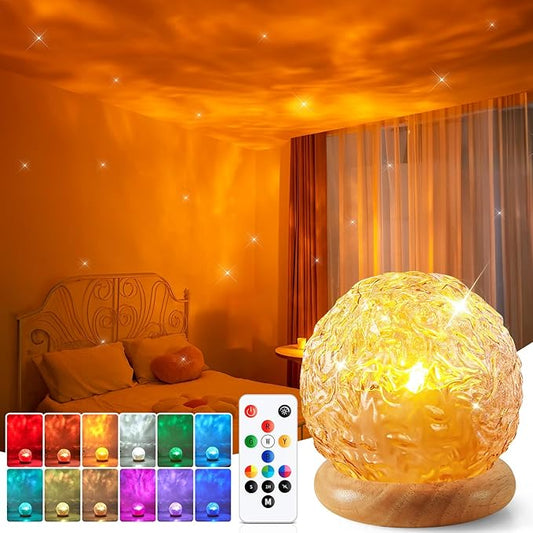 Mubarek Ambient Lighting, 216 Modes Mood Lighting, 3-in-1 Sunset Lamp & Ocean Lamp & Northern Lights Projector with Remote, Mothers Day Gift Ideas, Room Lights for Bedroom,13 Year Old Teen Girl Gifts