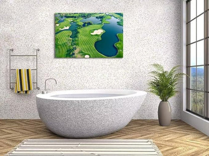 Golf Wall Art for Office Golf Course Picture Poster Canvas Prints Golf Course Picture Wall Decor for Living Room Bedroom Bathroom Home Decorations Framed Artwork Ready to Hang(18''H x 24''W)