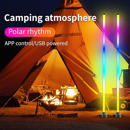 ICRGB Floor Lamp, Smart LED Corner Standing Light, 123.5cm, USB Powered, App & Remote Control, 16 Million Colors, for Bedroom Living Room Gaming Room Decor
