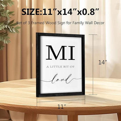 Heiple Family Wall Decor 11"x14" Framed Wooden Wall Sign for Home Decor Farmhouse Vintage Rustic Living Room Minimalist Family Wall Art (Black, 11”x14”)