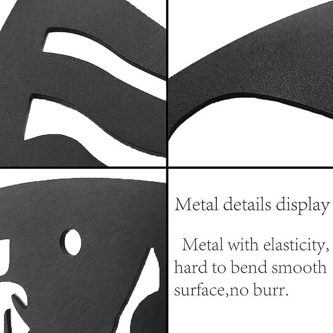 CREATCABIN Leaf Metal Wall Art Rectangle Wall Decoration Black Turtle Backed Bamboo Frame Sculptures Wall Hanging Ornament Hollow Out Metal Wall Sign for Bathroom Living Room Bedroom Porch 12 x 4Inch