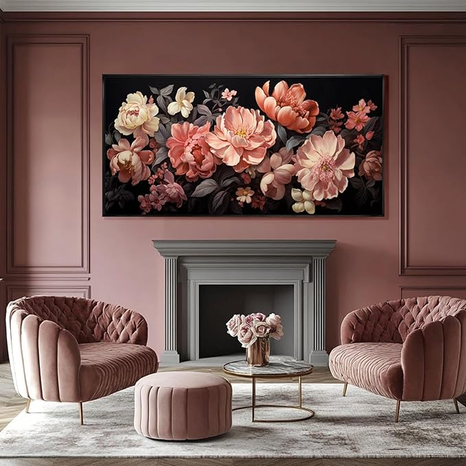 SDYA Large Wall Art Flowers Canvas Prints Home Decor Colorful Botanical Picture Bedroom Decor Aesthetic Paintings for Living Room Bathroom Office Decor 30x60 Inch