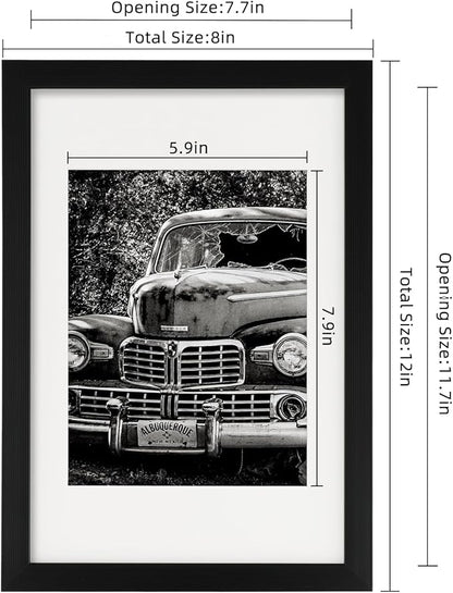 8x12 Picture Frames Black Set of 12 for Wall Gallery Collage Photo Frames or Tabletop Display