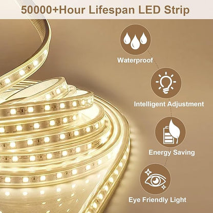 BEAUTYPEAK 48x28 LED Oval Bathroom Mirror with Lights, Anti-Fog, Dimmable, Backlit + Front Lit, Lighted Bathroom Vanity Mirror for Wall, 3 Colors, Memory Function, Tempered Glass, Shatter-Proof