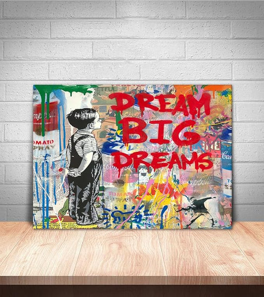 Yatsen Bridge Banksy Graffiti Wall Art, Inspirational Canvas Art Print, Modern Home Decor for Living Room Bedroom Ready to Hang 18”W x 24”H
