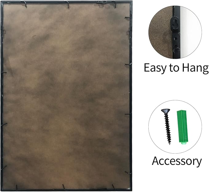 HQiJun Black Rectangle Mirror, Farmhouse Decorative Wall Mirror for Entryway, Living Room, Bedroom, Hallway, Fireplace, Accent Wall Decor (Black2, 39'' x 27'')