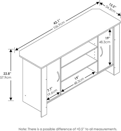 Furinno Econ TV Stand Entertainment Center, Espresso