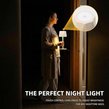 Modern 2-in-1 Table Lamp & Bottle Lamp, Pleated Metal Shade Touch Control Lamp | Adjustable Height, Warm Light & RGB, Stepless Dimming, Anti-Tip Design,Triangle,Beige