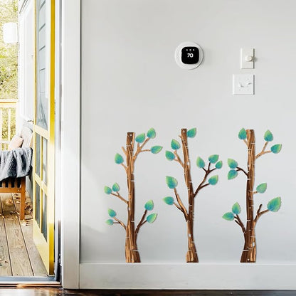 ShxTrade Metal Tree Wall Decor, Birch Tree Wall Art, Tree Branches Vertical Metal Wall Rustic Wall Sculpture for Home Living Room Bedroom Bathroom (Colorful)