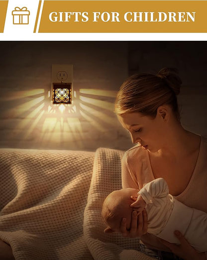 DORESshop Plug in Night Light, Night Lights Night Lights Plug Into Wall, Dusk to Dawn Sensor, Adjustable Brightness, Decorative Nightlight for Bathroom, Hallway, Stairway, Soft White 3000K, 1 Pack