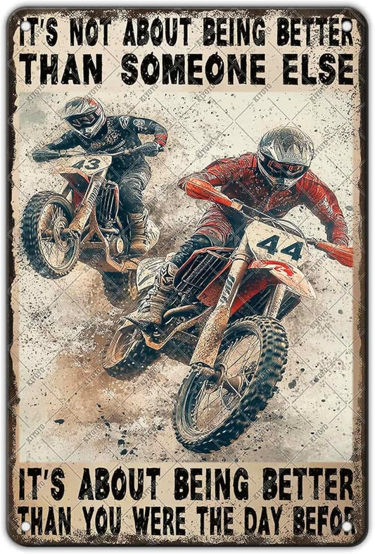Motorcycle Tin Sign In The Darkest Hour When The Demons Come Metal Sign Motorcycle Poster Wall Decor Home Garage Bathroom Man Cave Office Bedroom Metal Plaque 12x8 Inch