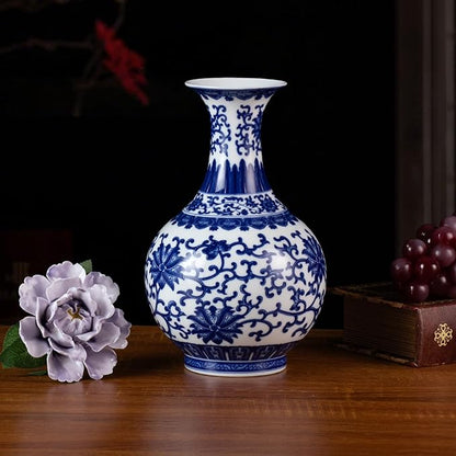 KAMMAK Colored Ceramic Vase, Beautiful Hand-Painted Decorative Vase, Modern Art Porcelain Vase for Flower Mantle Dining Table Centerpiece, Entryway Living Room Wedding Decoration, WX003