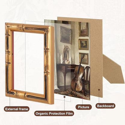 15 Pack Vintage Picture Frames for Wall or Tabletop Display Ornate Vintage Frames Gallery Wall Frame Set Vintage Wall Art for Gallery Bedroom Living Room Antique Photo Frame for Wall Décor