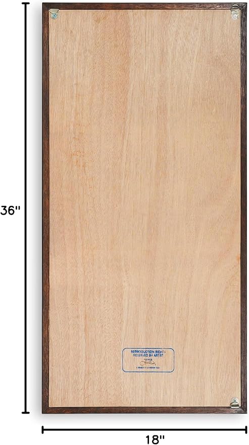 CONSDAN Wood Wall Decor | USA Grown Hardwood, Rustic Wooden Wall Art, Home Decorations for Living Room and Bedroom Aesthetic, Framed and Ready to Hang, End-Grain, 36" x 18"