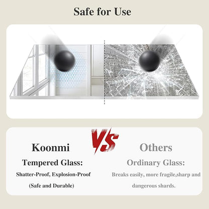Koonmi Silver Rectangle Wall Mirror, 30x55 Inch Bathroom Mirror, Aluminum Frame Vanity Mirror for Entryway, Living Room, Bedroom Bathroom, Hangs Horizontally or Vertically