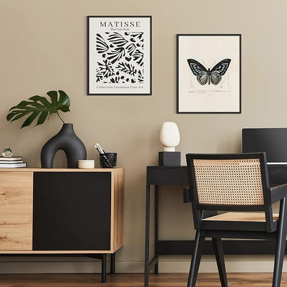 Habseligkeit Butterfly Master Wall Art Prints, Abstract Matisse Wall Art Exhibition Posters, Vintage Wall Art Prints, Retro Room Decor for Aesthetic Bedroom 8x10inch, Unframed