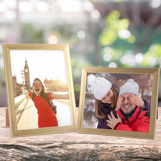 Giftgarden 8x10 Picture Frame Gold Set of 12, Multi Modern 8 x 10 Frames Bulk for Wall or Tabletop Display