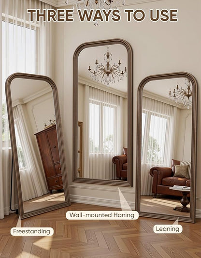 Antok 71"x32" Oversized Full Length Mirror, Extra Large Floor Mirror Freestanding or Wall-Mounted Mirror for Bedroom, Living Room, Cloakroom, Bronze