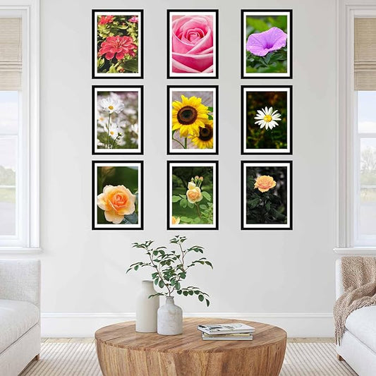 JCJMY 10 Pack 12x16 Picture Frame with 11x14 Mat, Display 11x14 with Mat or 12x16 Without Mat, 12 by 16 Frames Bulk Set of 10 Collage Gallery Wall Decor Photo Frames Set for Wall, Black