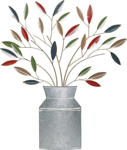 Hosley Metal Dimensional Wall Art Vase- 24" High. Ideal Gift for Weddings, Special Occasion, Home Decor, Party, Spa, Votive/LED Gardens, Home Office O9