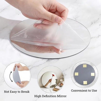 SUREAM Round Mirrors for Centerpieces, 24 Packs 2mm Mirrors for Crafts, Idear for Candles, Wedding, Centerpiece, Baby Shower, Christmas, Party Decor(Round, 8inch)