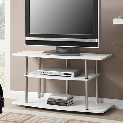 Convenience Concepts Designs2Go 3-Tier Wide TV Stand, White