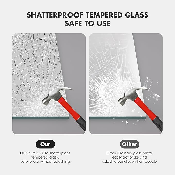 Hasipu Home Gym Workout Mirror 40" L x 30" W-2pcs Large Full Length Mounted Full Body Frameless Mirror for Workout, Yoga, Garage, Bedroom, Dance