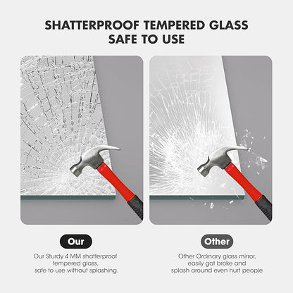 Hasipu Home Gym Workout Mirror 48" L x 30" W-1pcs Large Full Length Mounted Full Body Frameless Mirror for Workout, Yoga, Garage, Bedroom, Dance