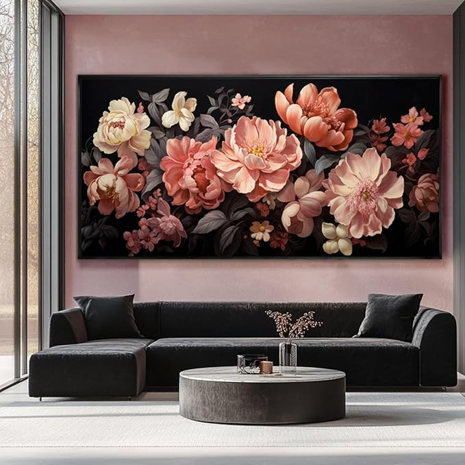 SDYA Large Wall Art Flowers Canvas Prints Home Decor Colorful Botanical Picture Bedroom Decor Aesthetic Paintings for Living Room Bathroom Office Decor 30x60 Inch