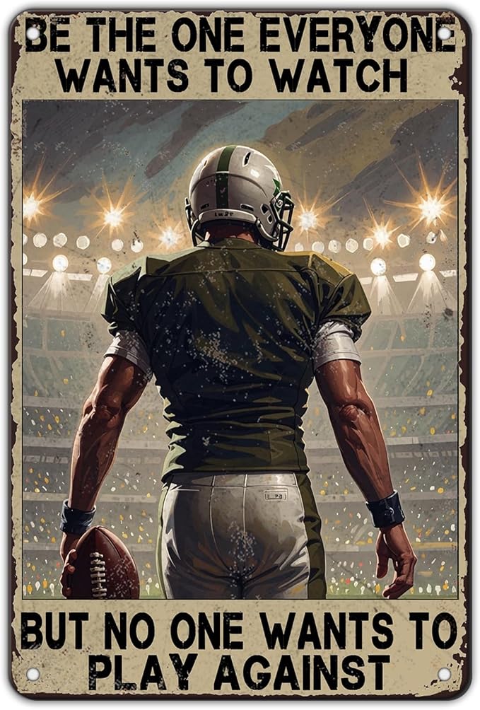 Rugby Sign Be The One Everyone Wants To Watchbut No One Wants To Play Against Tin Sign Plaque Metal Poster 8x12 Inch Wall Decor