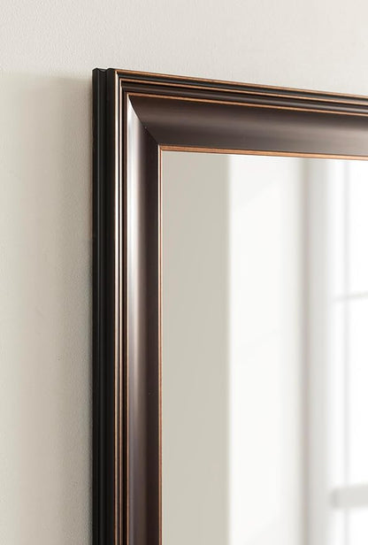 Kate and Laurel Galiano Traditional Framed Rectangle Bathroom Vanity Mirror, 29 x 41, Bronze, Classic Large Rectangular Bathroom Mirror for Over Sink or for Use as Entryway or Living Room Decor