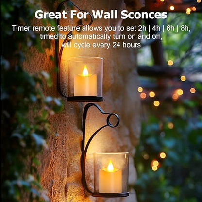 PChero Rechargeable Flameless Candles with Remote Timer & Charging Base, 6 Pack Votive Candles Battery Operated Tea Lights Flickering, LED Tealights for Home Wedding Halloween Fall Christmas Decor