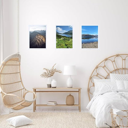 JCJMY 12x17 White Picture Frame Set of 6, Horizontal and Vertical Formats for Wall Hanging, 12 x 17 Wall Gallery Poster Photo Frames with Durable Shatter Resistant Plexiglass, 6 Pack, White