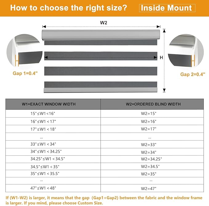 Persilux Custom Size Cordless Zebra Blinds for Windows Free-Stop Roller Windows Shades Dual Layer Light Control for Day and Night, Light Filtering Sheer Shades for Home and Bedroom Grey