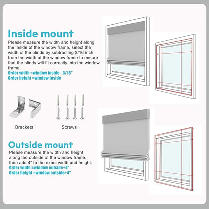 Motorized Bamboo Roman Shades, Motorized Blinds with Remote Compatible with Homekit, Alexa GoogleHome, Smart Wood Woven Shades for Indoor Windows, Customize, Coastal Drift