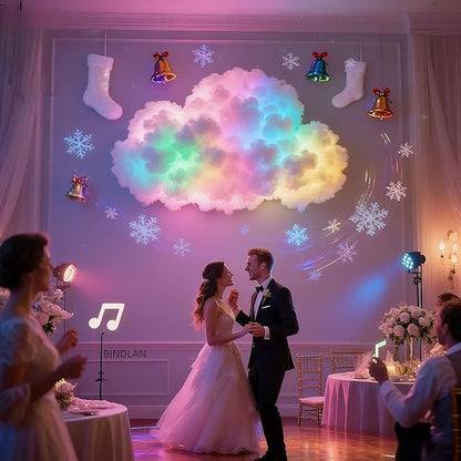 3D Thundercloud Night Light - Smart RGB LED Strip Light, USB-Powered Ceiling Mount Ideal for bedrooms, Games Rooms and Party Decorations, Features Colour-Changing Ambient Lighting (500cm)