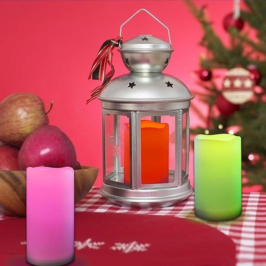 CANDLE CHOICE Waterproof Outdoor Color Changing Flameless Candles Remote Timer Realistic Flickering Battery Operated Fake Electric LED White Plastic Pillars for Wedding Christmas Decoration 3 Pack