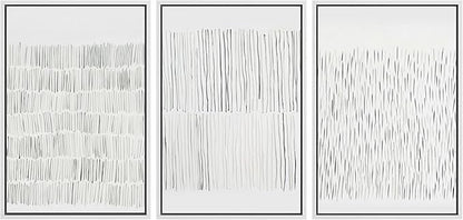 SIGNLEADER Framed Canvas Print Wall Art Set Minimalist Black and White Line Illustrations Minimal Decorative Bohemian Nordic for Living Room, Bedroom, Office - 16"x24"x3 WHITE