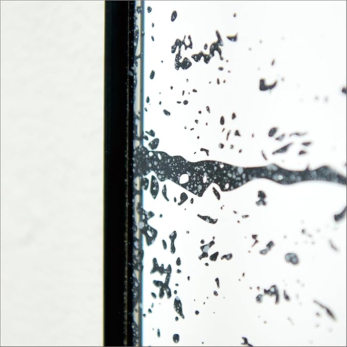whitebeach Window Pane Black Mirror,Farmhouse Wall Mirror,Mantel Mirror for Fireplace/Entryway/Hallway/Living Room,36"X 36"