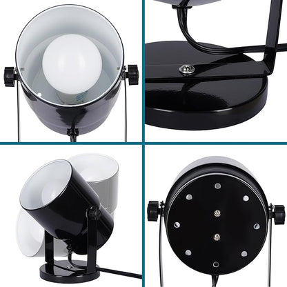 Catalina Lighting Multipurpose Spotlight Accent Lamp, Desk or Wall Mount Lamp for Office, Living Room, Dorm or Bedroom, Smart Home Compatible, Bulb Not Included, 7.5", Metallic Black