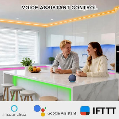 Under Cabinet LED Lighting, Dimmable Under Counter Lights, WiFi Smart Controlled,RGB,12 Inch, Multicolor Linkable Lamps with Remote Control, Compatible with Alexa Google Home (9 Pack)