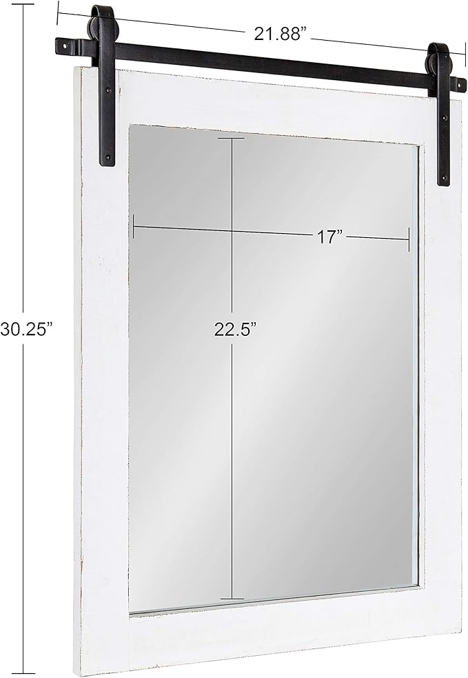Kate and Laurel Cates Farmhouse Wall Mirror